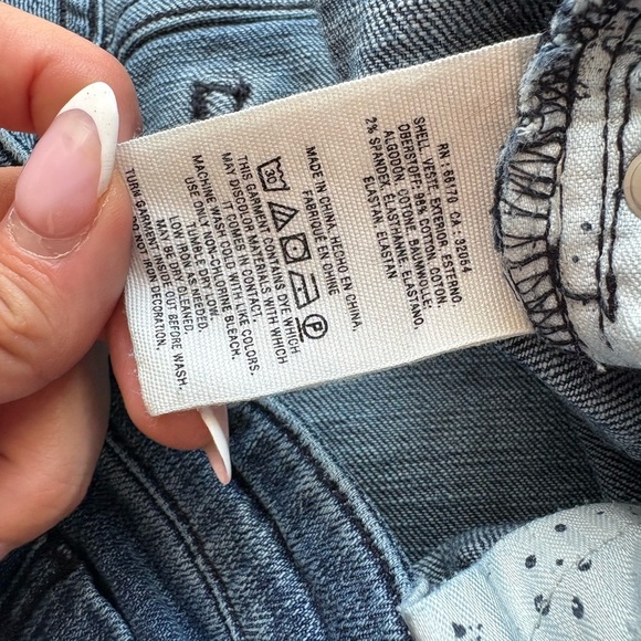 Anthropologie Blue Jean Shorts with Embellishments - Picture 3 of 4